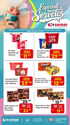 Pré-Visualização do folheto "Semar Supermercado ofertas Sorvetes" da loja Semar Supermercado válido a partir de 16/04/2026