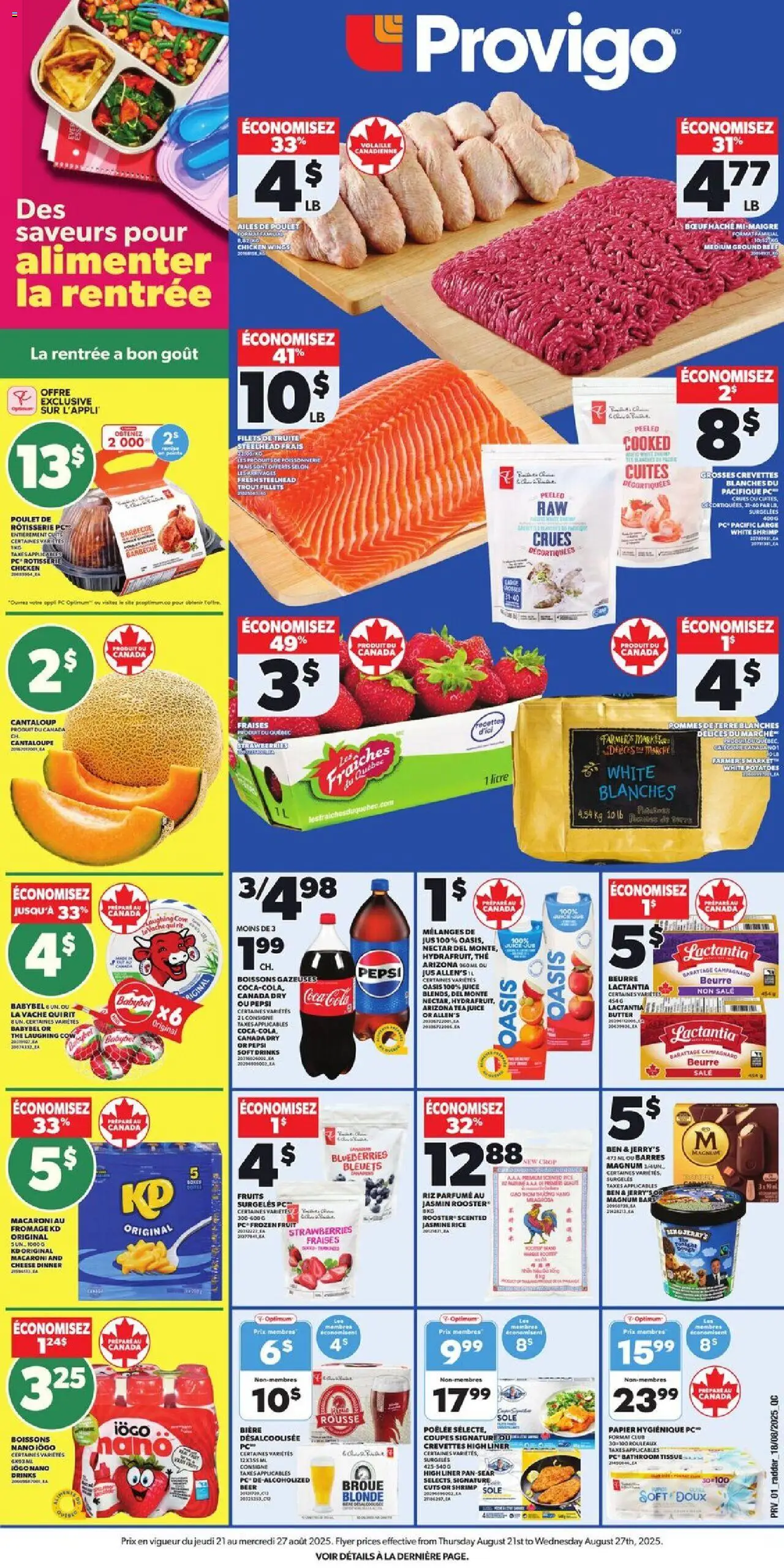 Provigo flyer valid from Aug 21, 2025 - page number 1