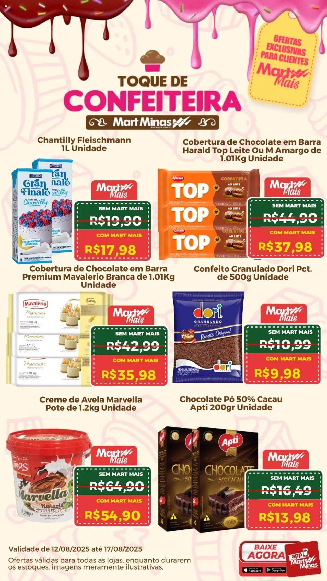 Mart Minas folheto "Ofertas de confeitaria" válido a partir de 12/08/2025 - número de página 1