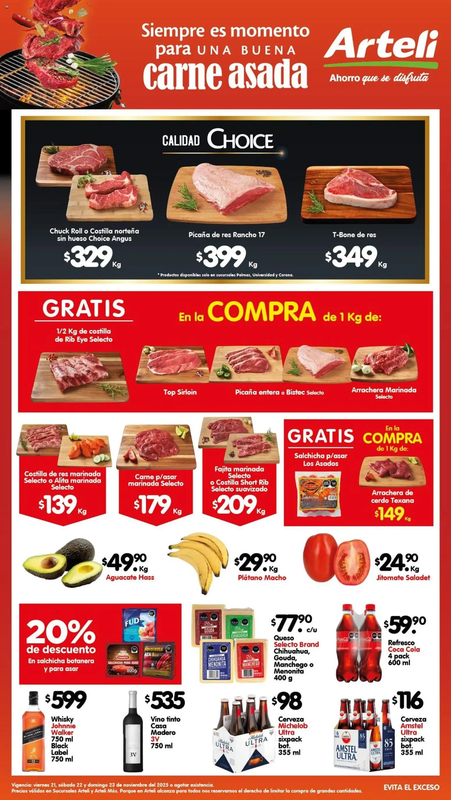 Vista previa las ofertas de la tienda Arteli - Folleto Carnes & Cortes desde el 21/11/2025 