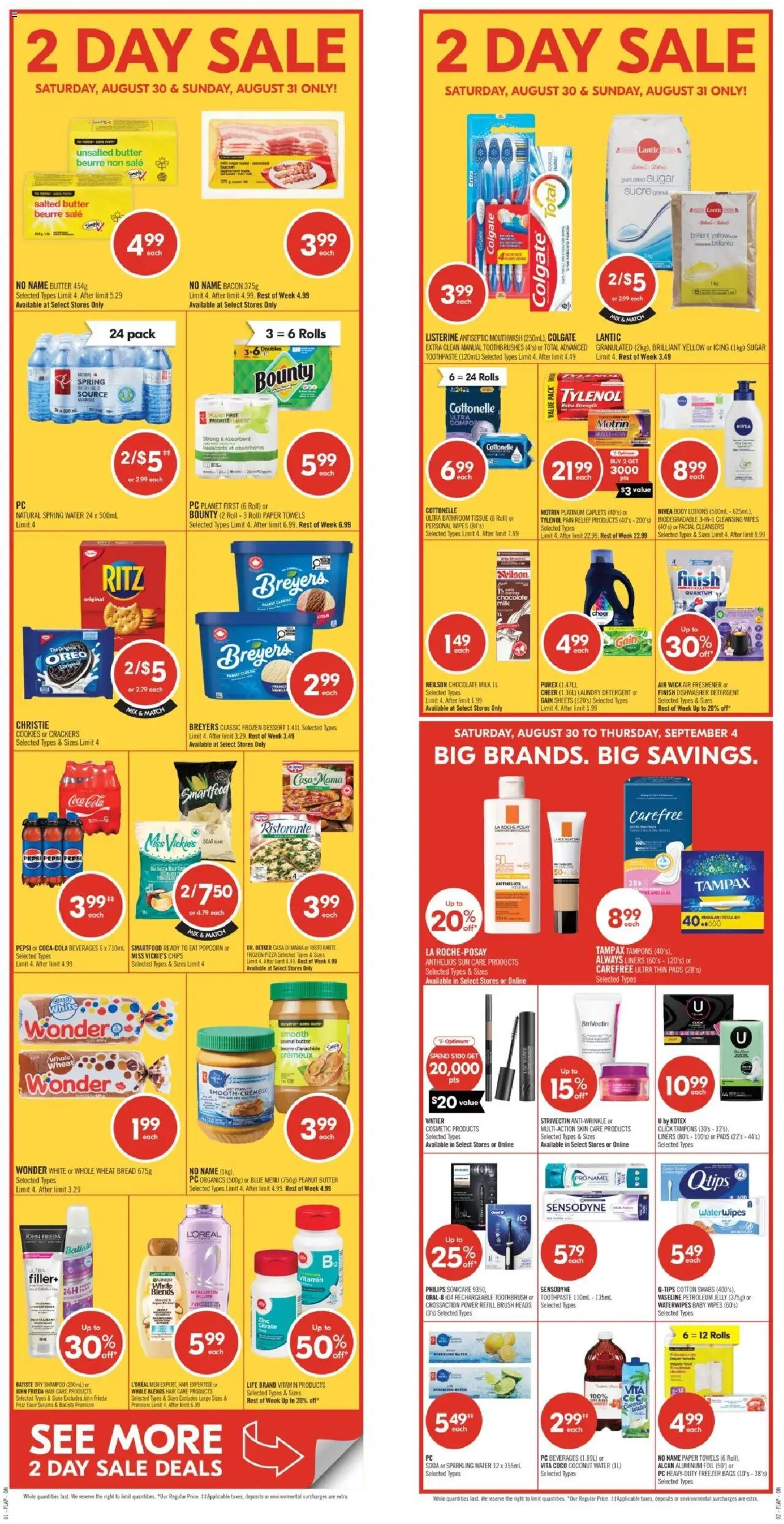 Shoppers flyer valid from Aug 30, 2025 - page number 1