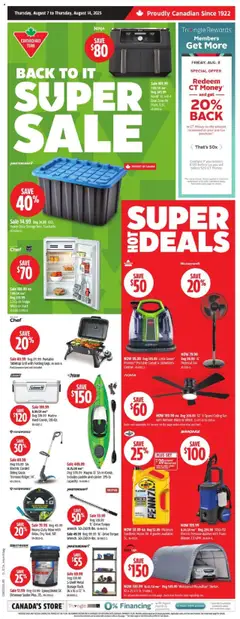 Preview of leaflet Weekly flyer / circulaire from shop Canadian Tire is valid from Aug 07, 2025