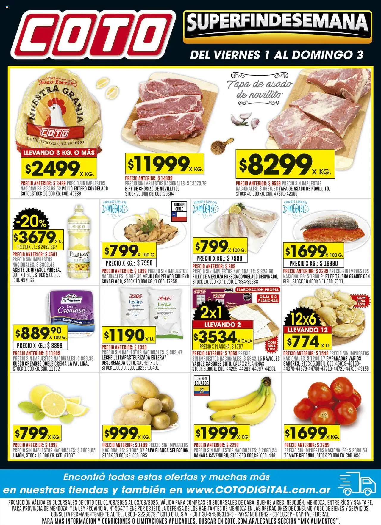 Coto Super fin de semana del 01/08/2025 >> Catálogo