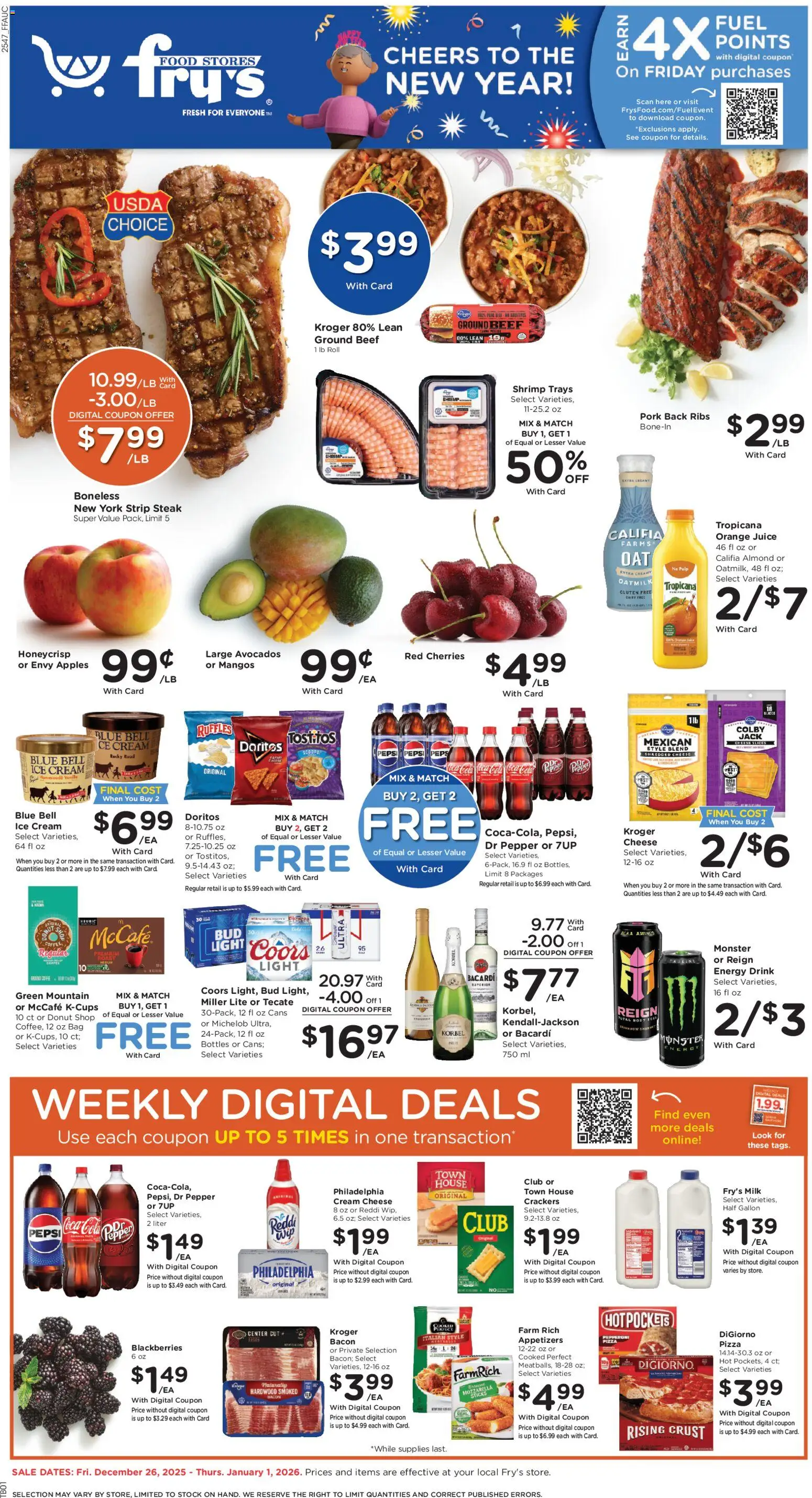 Ad Preview of Fry's Food Weekly Ad from 12/26/2025