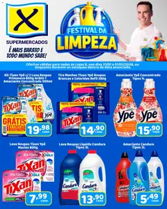 Pré-Visualização do folheto "Ofertas Festival da Limpeza" da loja X Supermercados válido a partir de 21/01/2026