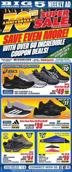 Ad Preview of Big 5 Sporting Goods Weekly Ad from 09/26/2025