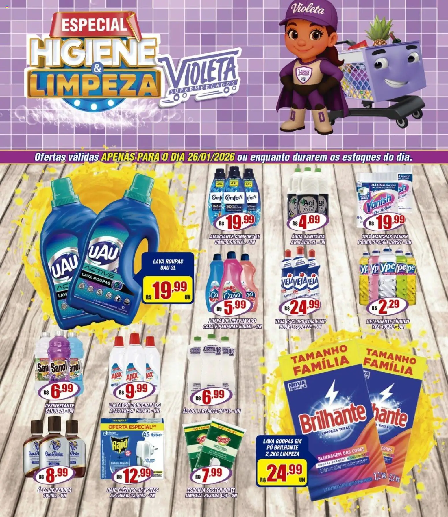 Pré-Visualização do folheto "Ofertas da semana" da loja Violeta Supermercados válido a partir de 26/01/2026