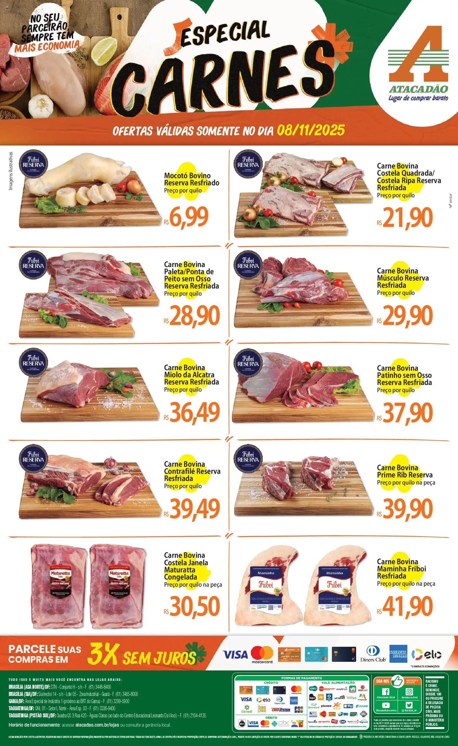 Pré-Visualização do folheto "Ofertas - DF" da loja Atacadão válido a partir de 08/11/2025