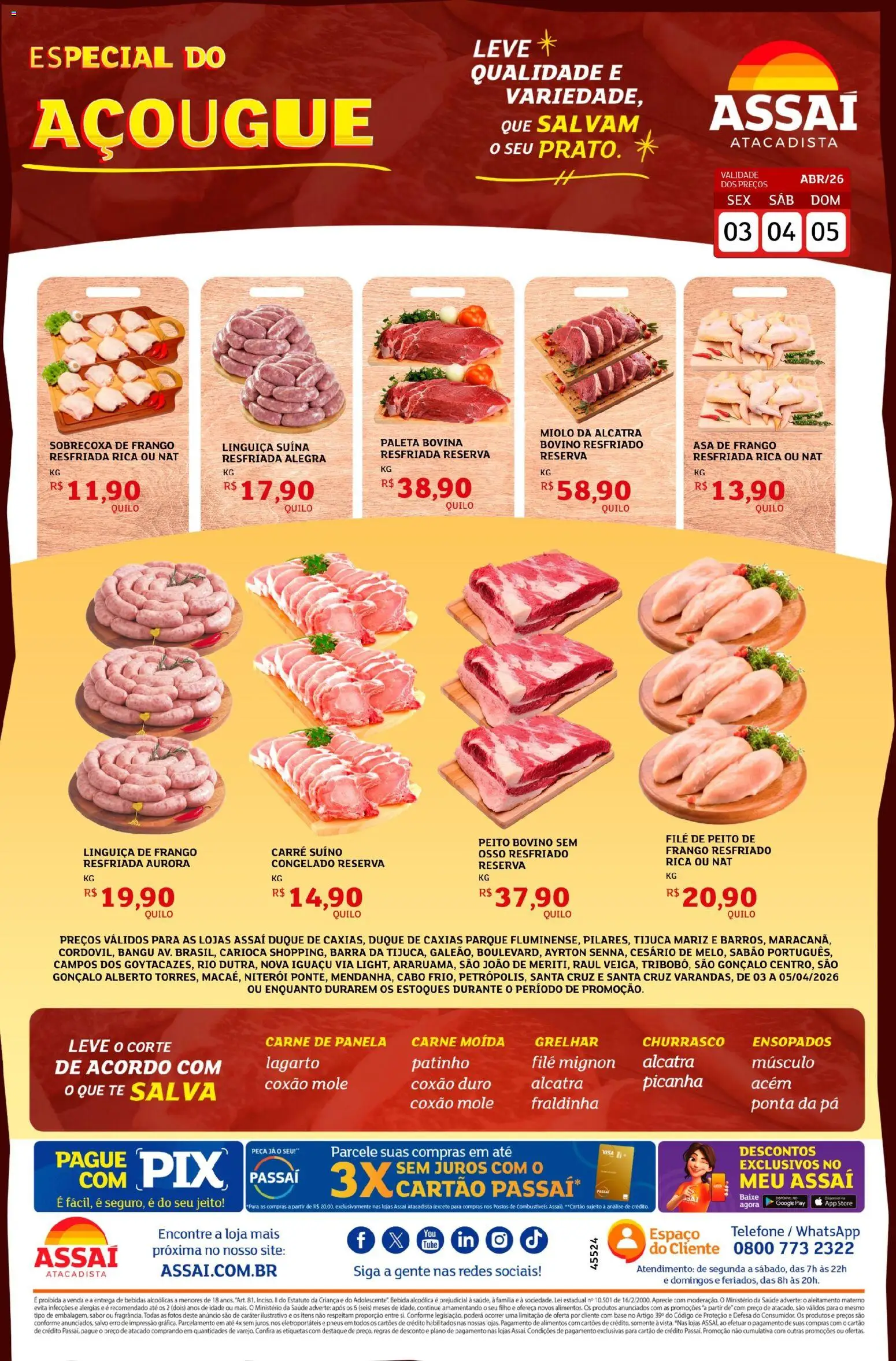 Pré-Visualização do folheto "Assaí Atacadista ofertas - RJ" da loja Assaí Atacadista válido a partir de 03/04/2026