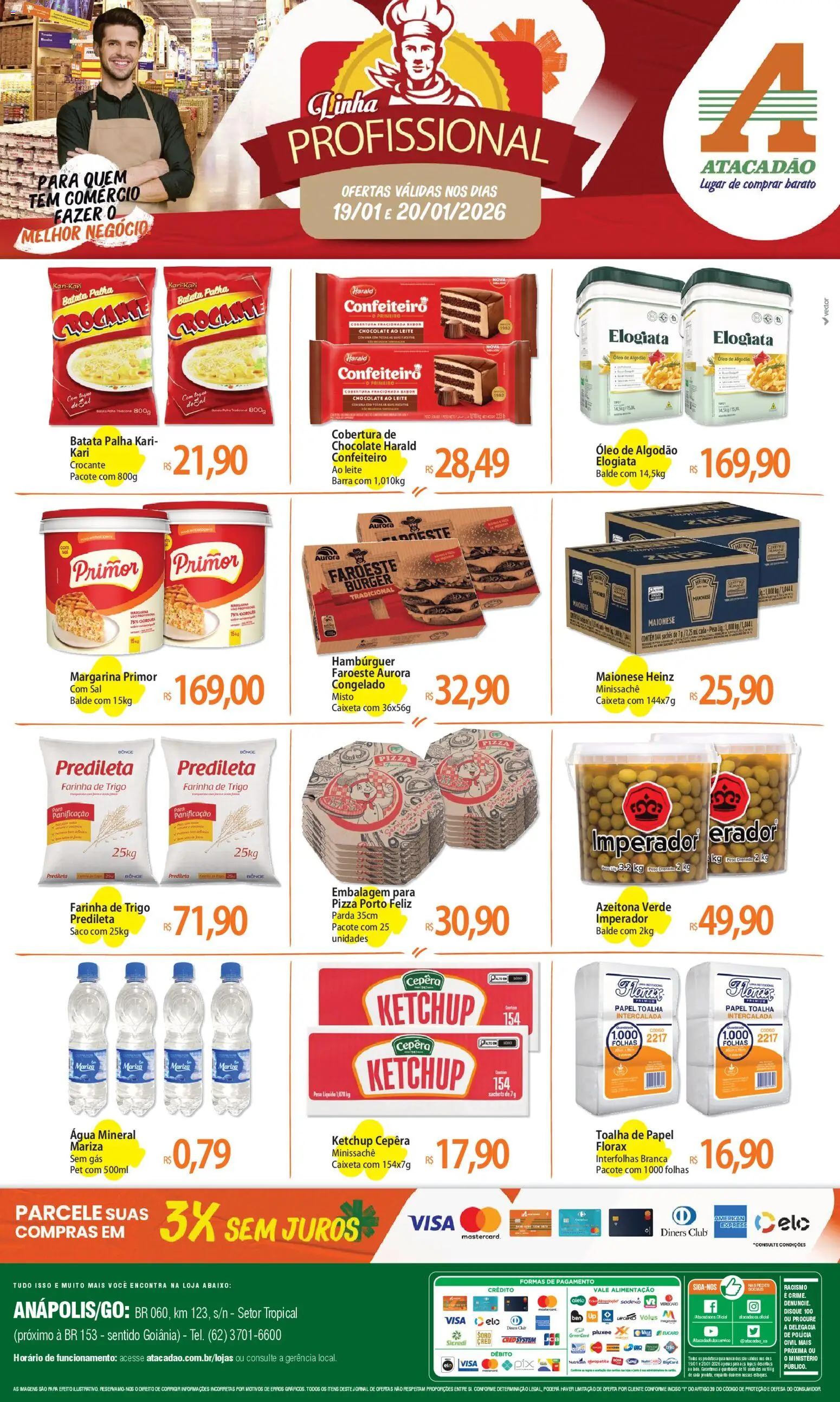 Pré-Visualização do folheto "Ofertas - GO" da loja Atacadão válido a partir de 19/01/2026
