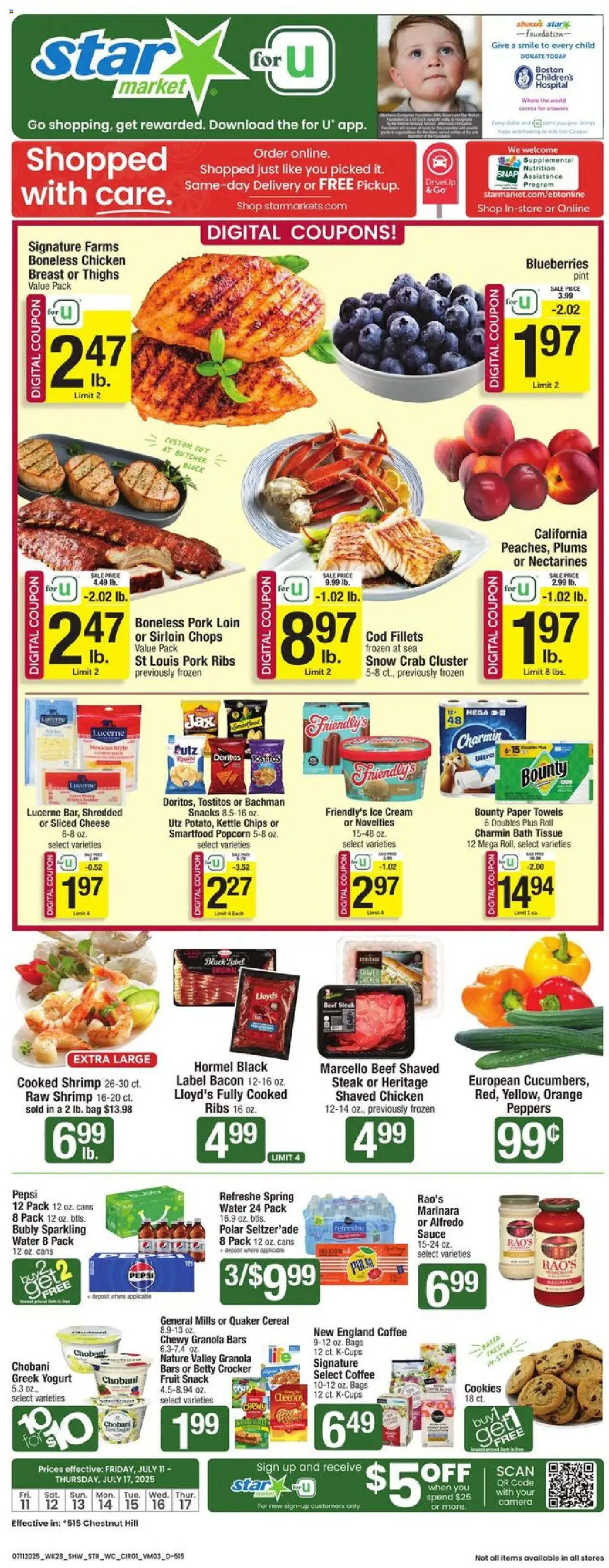 Star Market Weekly Ad from 07/11/2025 - Flyer - Page number 1