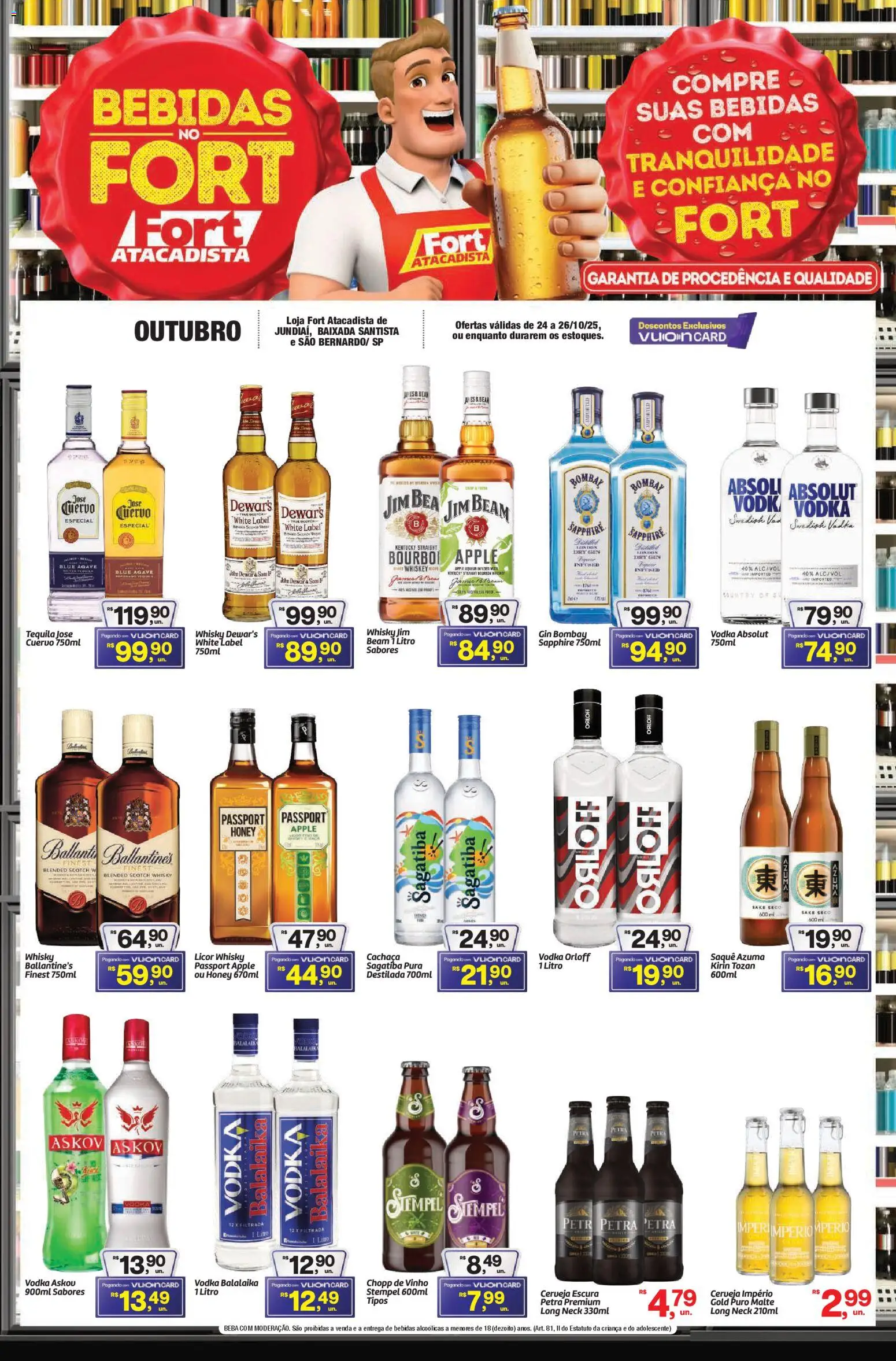 Fort Atacadista folheto "Ofertas Bebidas" válido a partir de 24/10/2025 - número de página 1