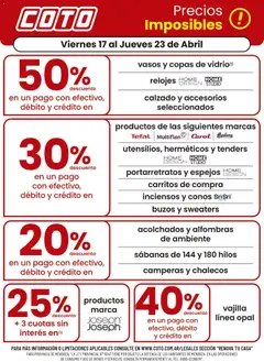Vista previa del folleto de la tienda Coto válido desde el 17/04/2026 