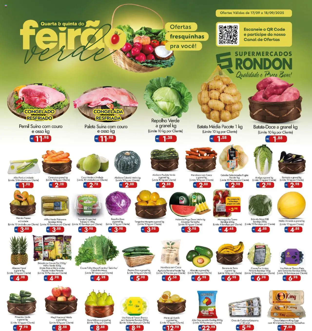 Supermercados Rondon folheto "Ofertas do semana" válido a partir de 17/09/2025 - número de página 1