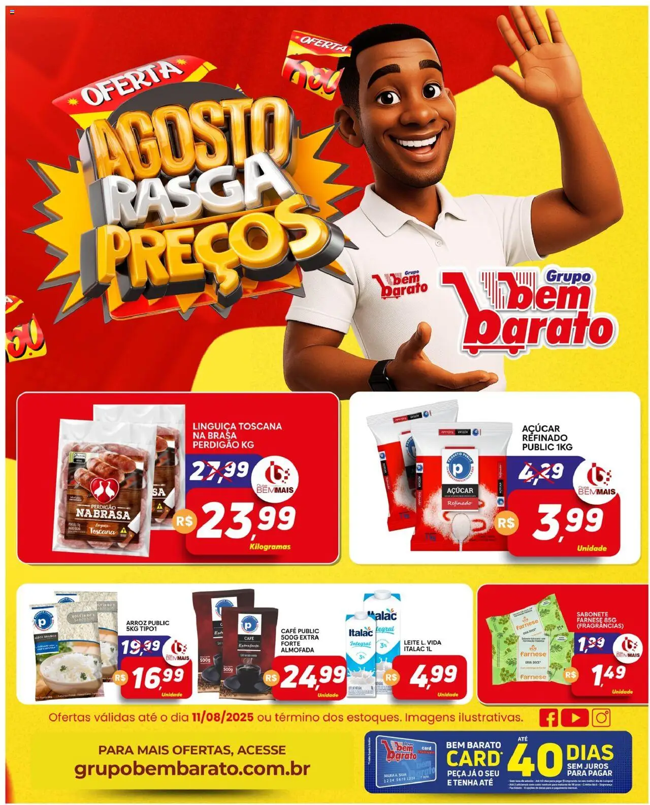 Supermercado Bem Barato folheto "Ofertas da semana" válido a partir de 05/08/2025 - número de página 1