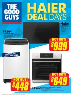 Preview of catalogue Haier Deal Days from shop The Good Guys valid 03/12/2025