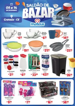 Pré-Visualização do folheto "Ofertas Saldão de Bazar" da loja Mateus válido a partir de 05/12/2025