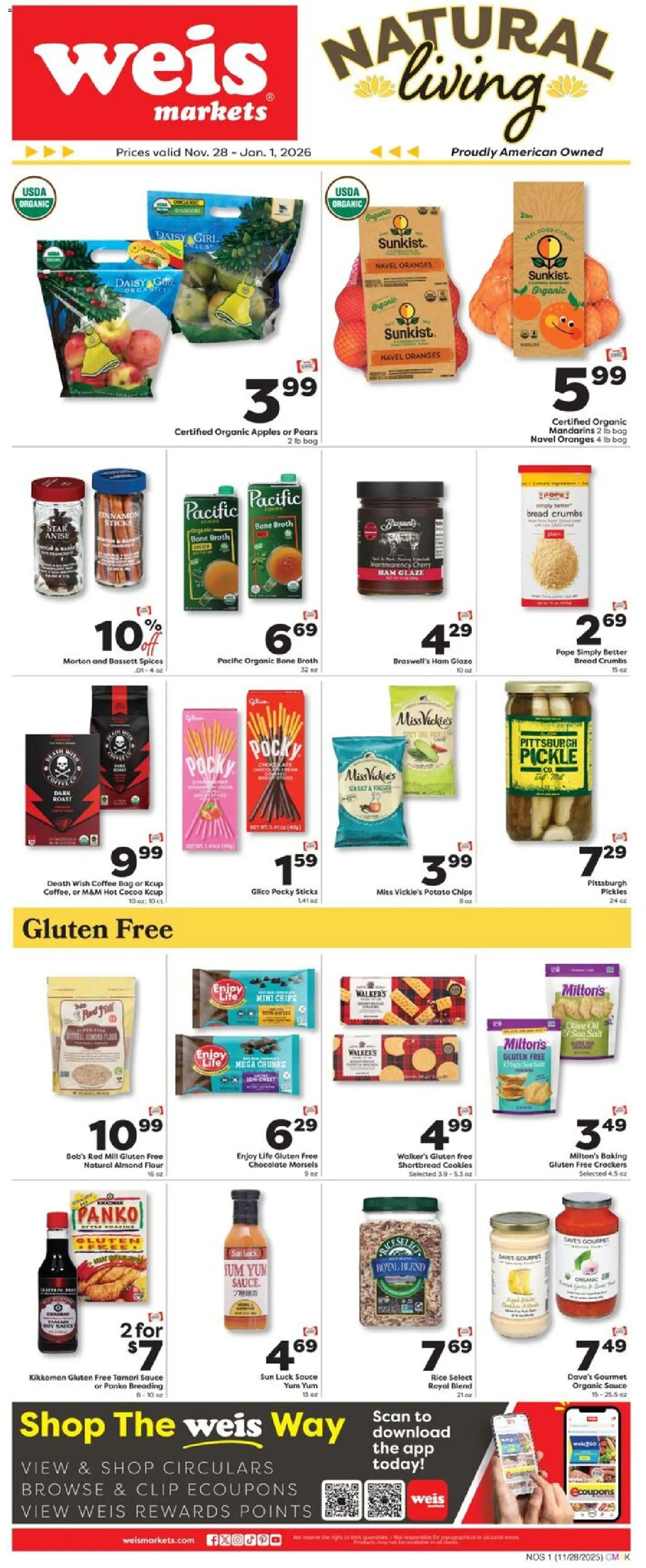 Ad Preview of Weis Natural Living from 11/28/2025