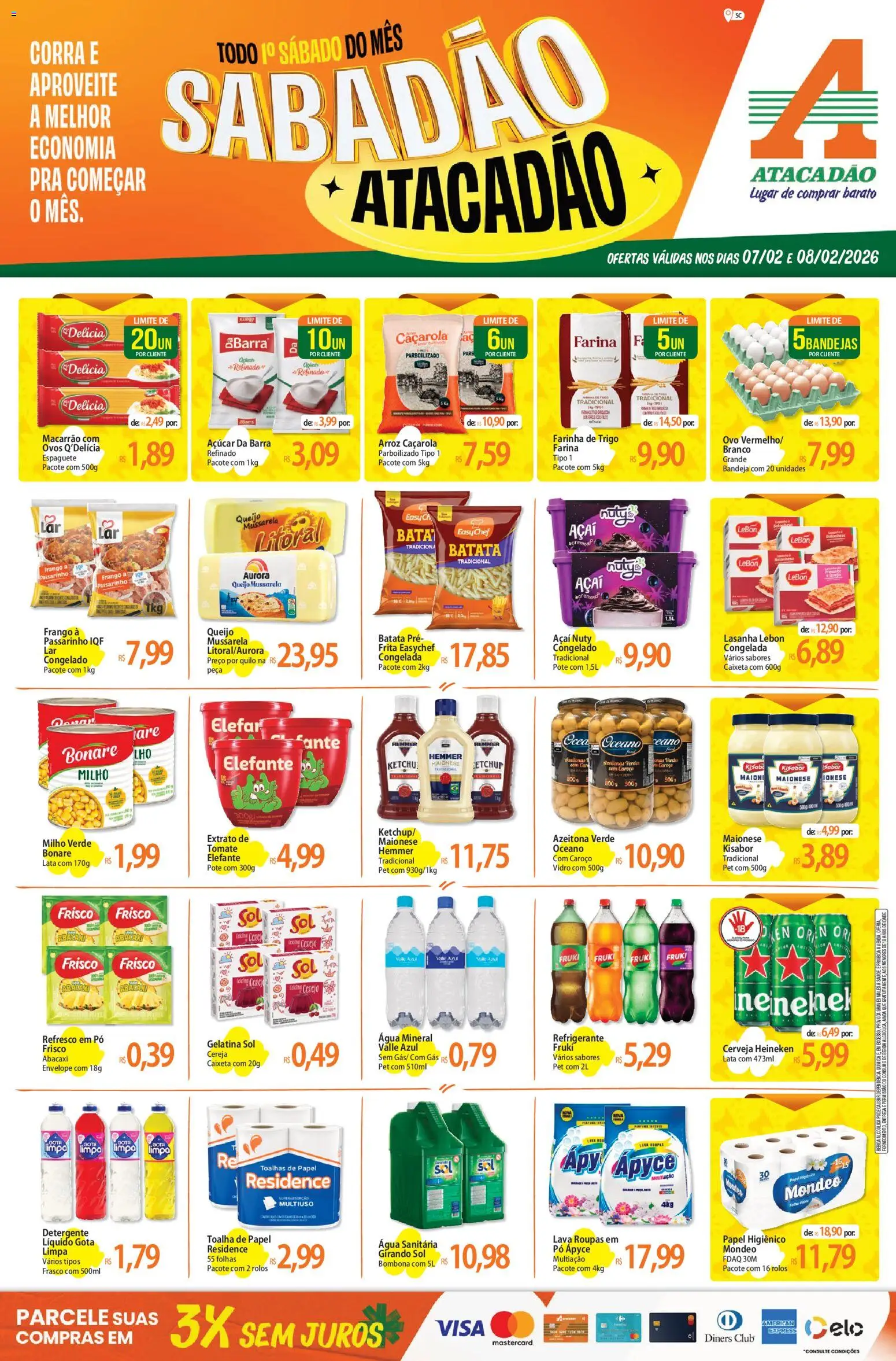 Pré-Visualização do folheto "Ofertas - SC" da loja Atacadão válido a partir de 07/02/2026