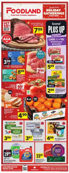 Preview of leaflet Weekly flyer / circulaire from shop Foodland is valid from Nov 20, 2025