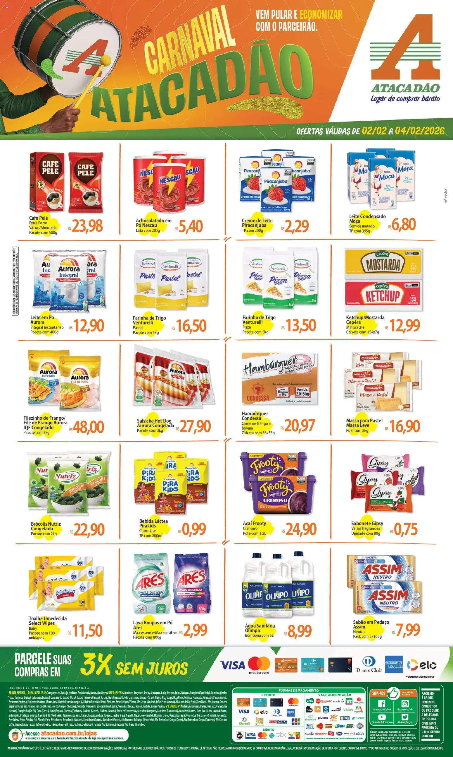 Pré-Visualização do folheto "Ofertas - SP" da loja Atacadão válido a partir de 02/02/2026