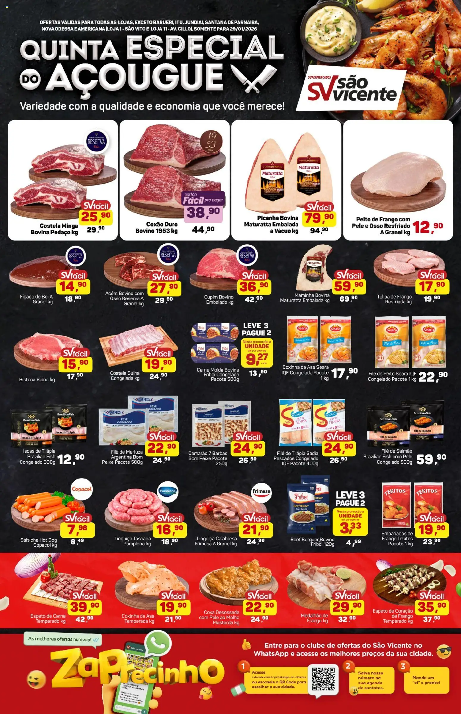 Pré-Visualização do folheto "Ofertas da semana" da loja Supermercados São Vicente válido a partir de 29/01/2026