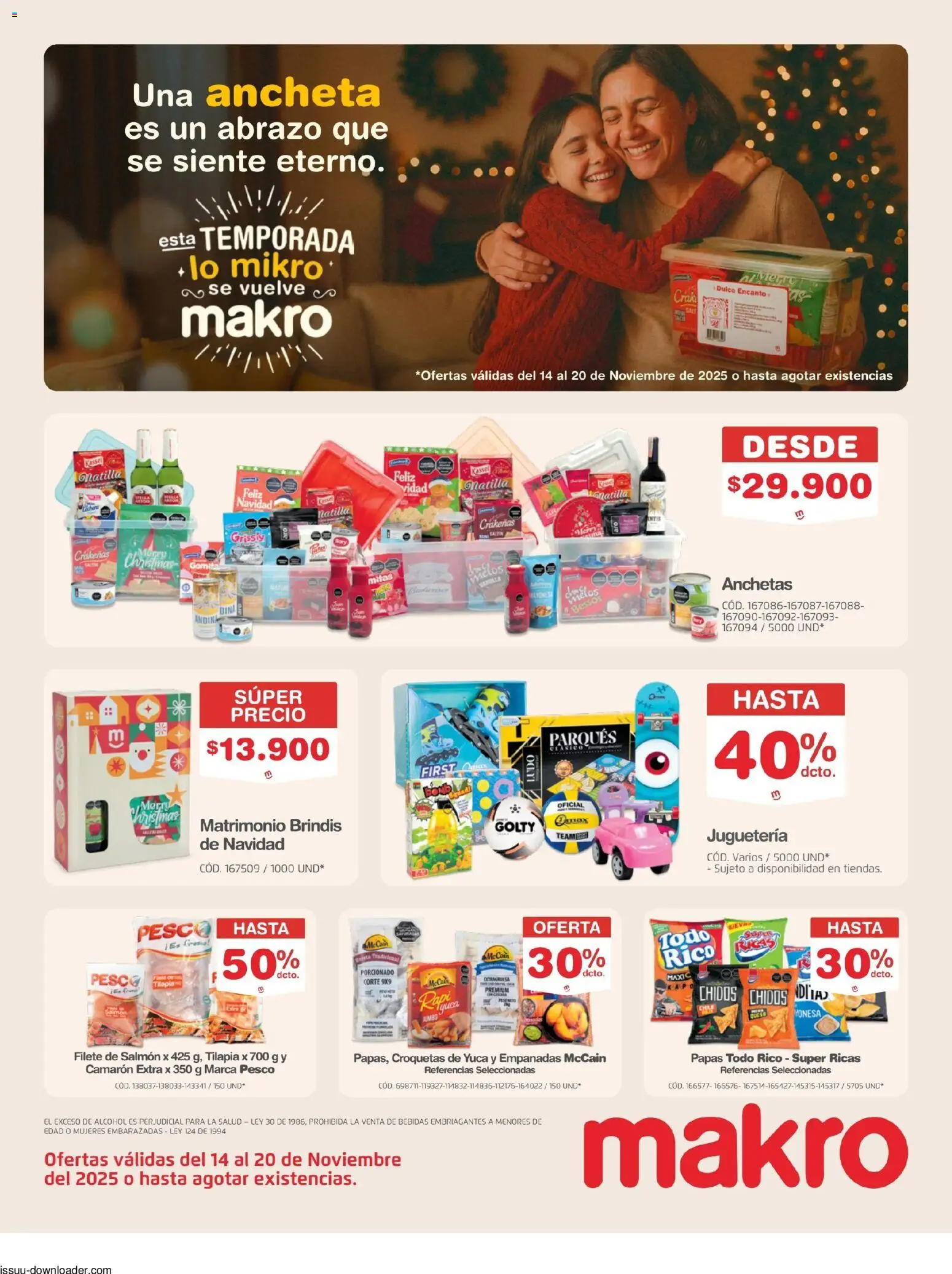  Vista previa del prospecto Ofertas Temporada II del almacen Makro válida del 14/11/2025 al 20/11/2025
