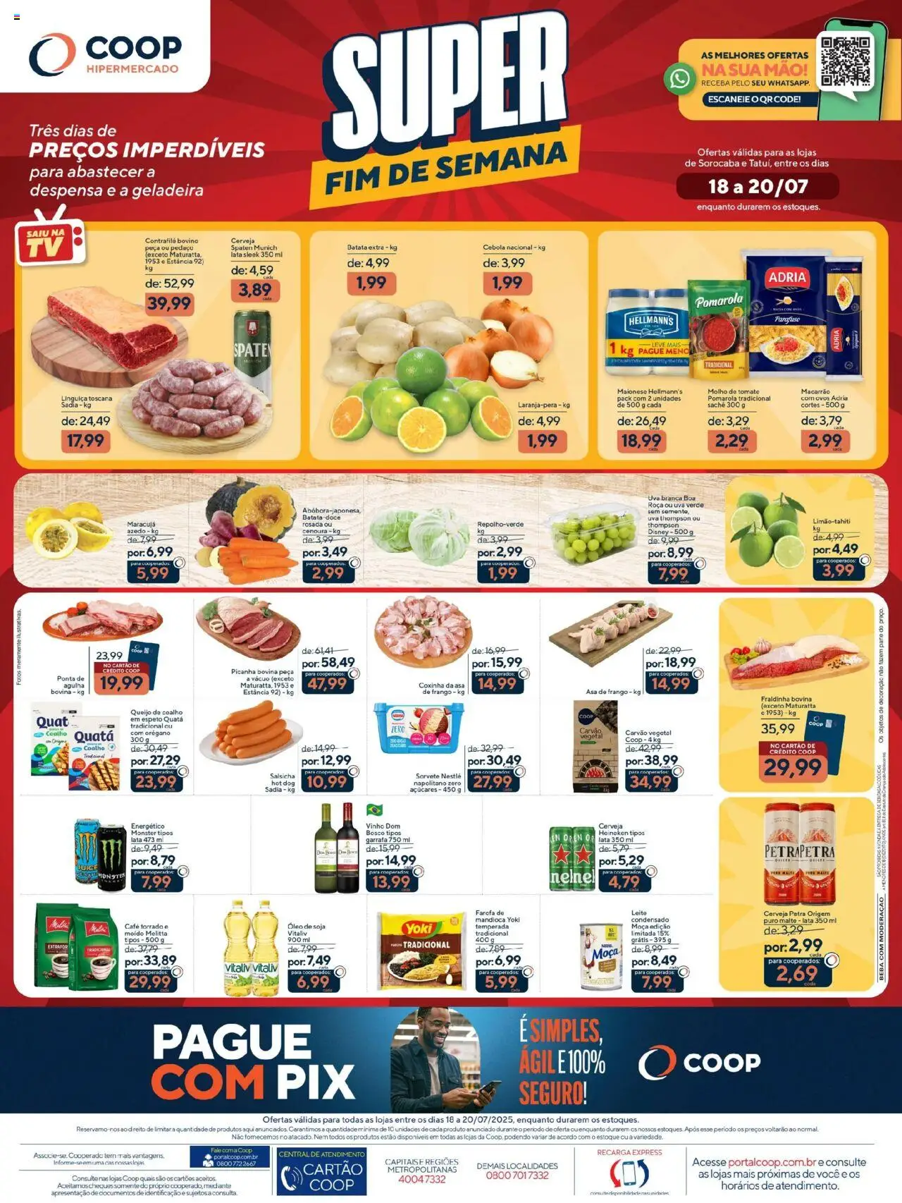 Coop folheto "Ofertas Super Fim de Semana " válido a partir de 18/07/2025 - número de página 1