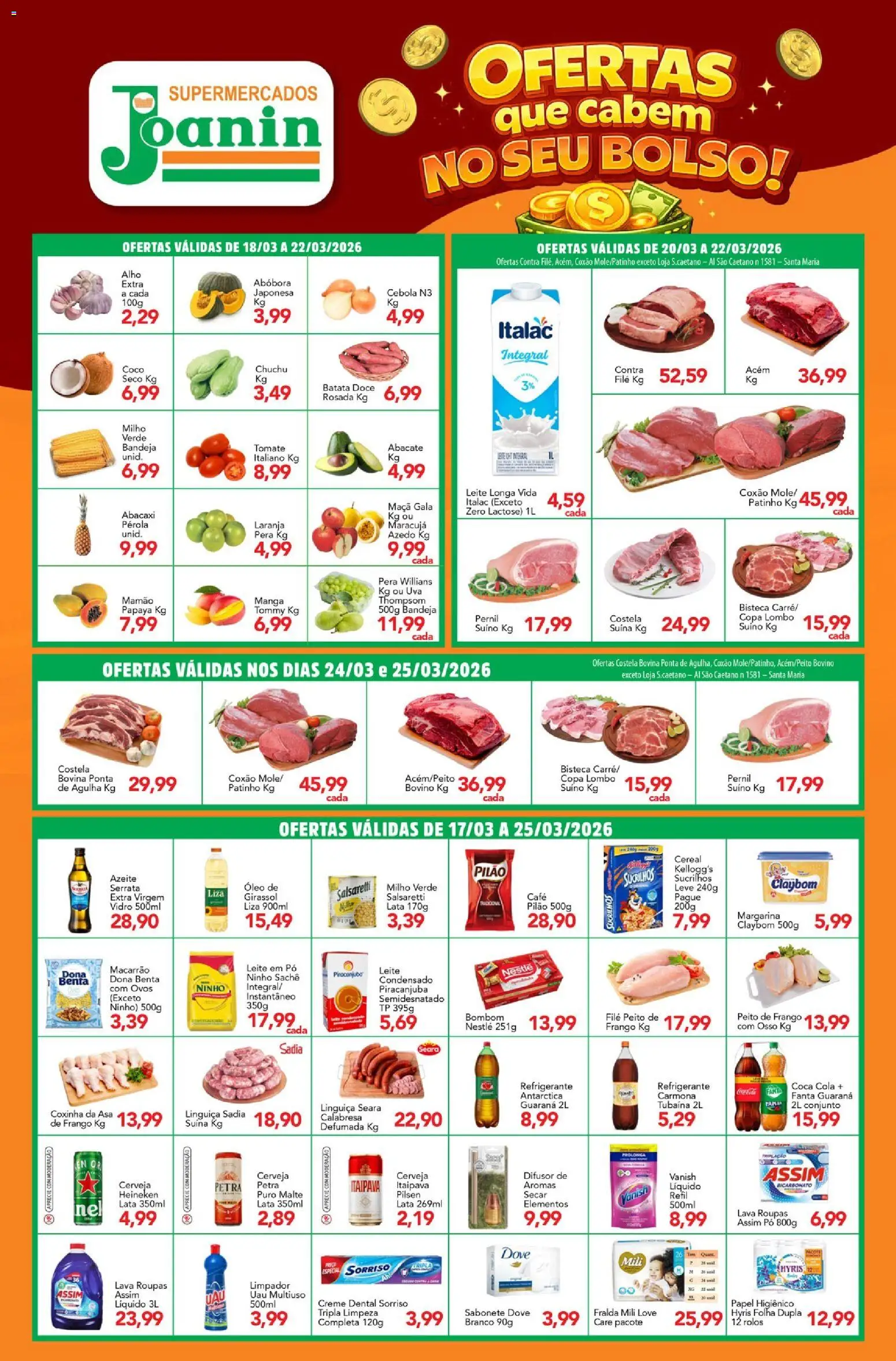 Pré-Visualização do folheto "Supermercados Joanin - Ofertas da semana" da loja Supermercados Joanin válido a partir de 17/03/2026