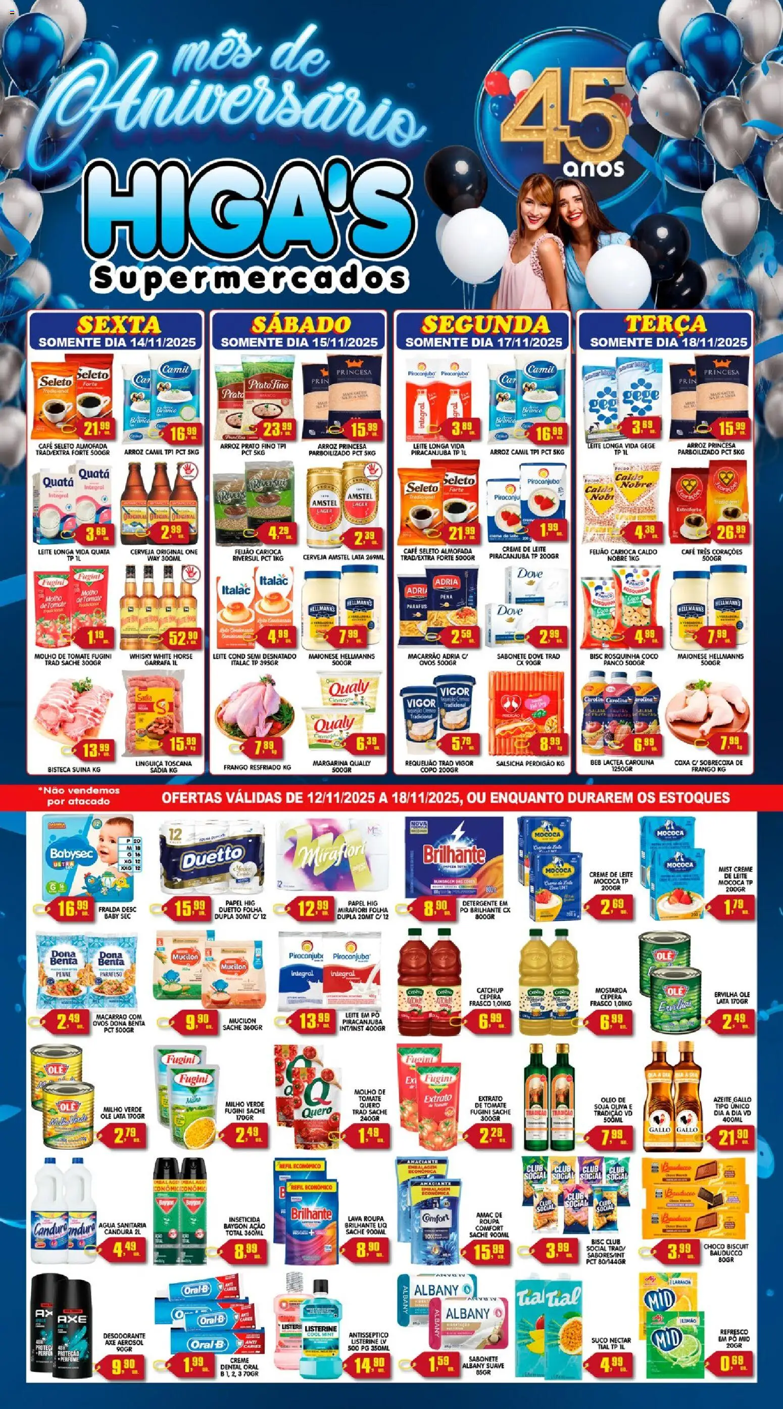 Pré-Visualização do folheto "Ofertas da semana" da loja Higa's Supermercado válido a partir de 12/11/2025