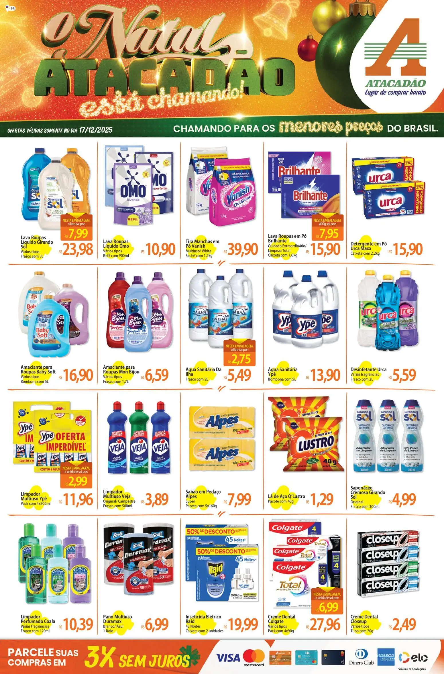 Pré-Visualização do folheto "Ofertas - PR" da loja Atacadão válido a partir de 17/12/2025