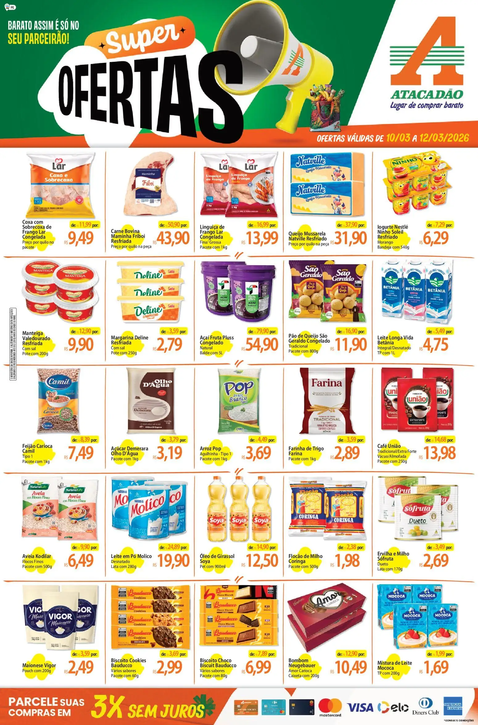 Pré-Visualização do folheto "Atacadão ofertas - PE" da loja Atacadão válido a partir de 10/03/2026
