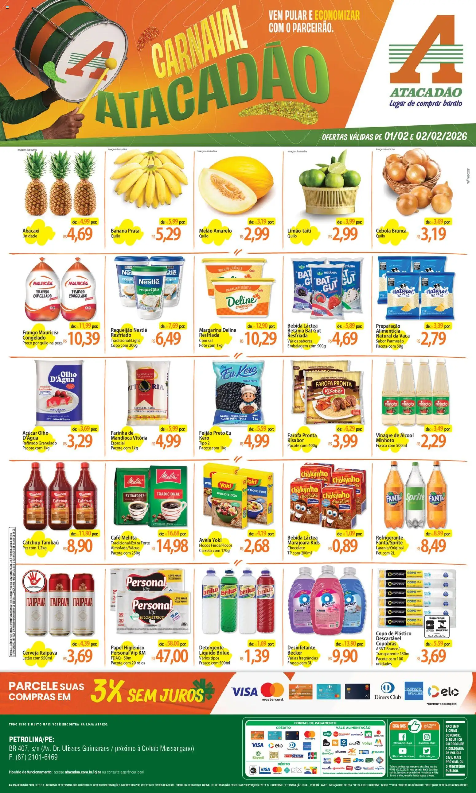 Pré-Visualização do folheto "Ofertas - PE" da loja Atacadão válido a partir de 01/02/2026