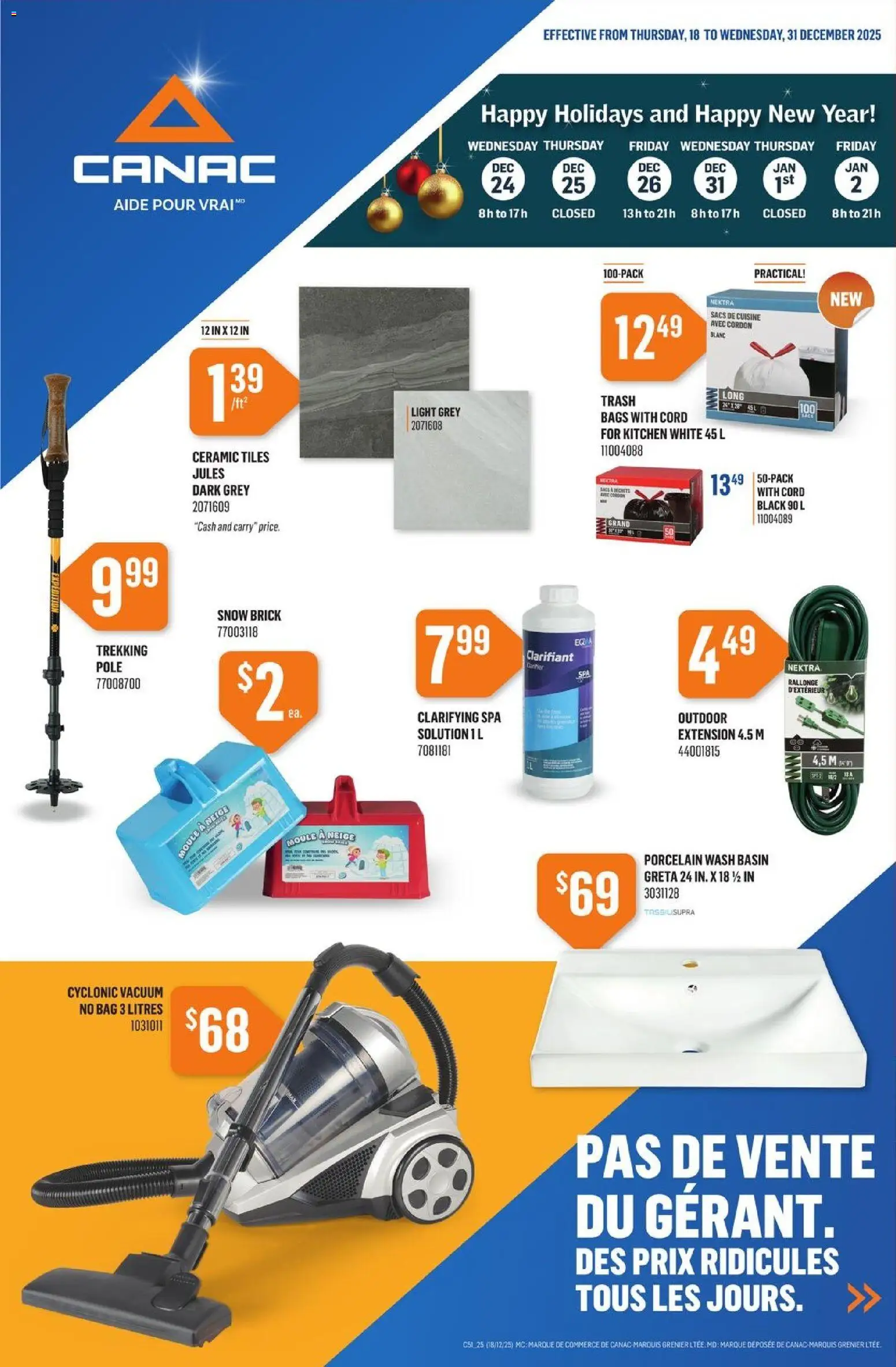 Preview of leaflet Weekly Flyer from shop Canac is valid from Dec 18, 2025