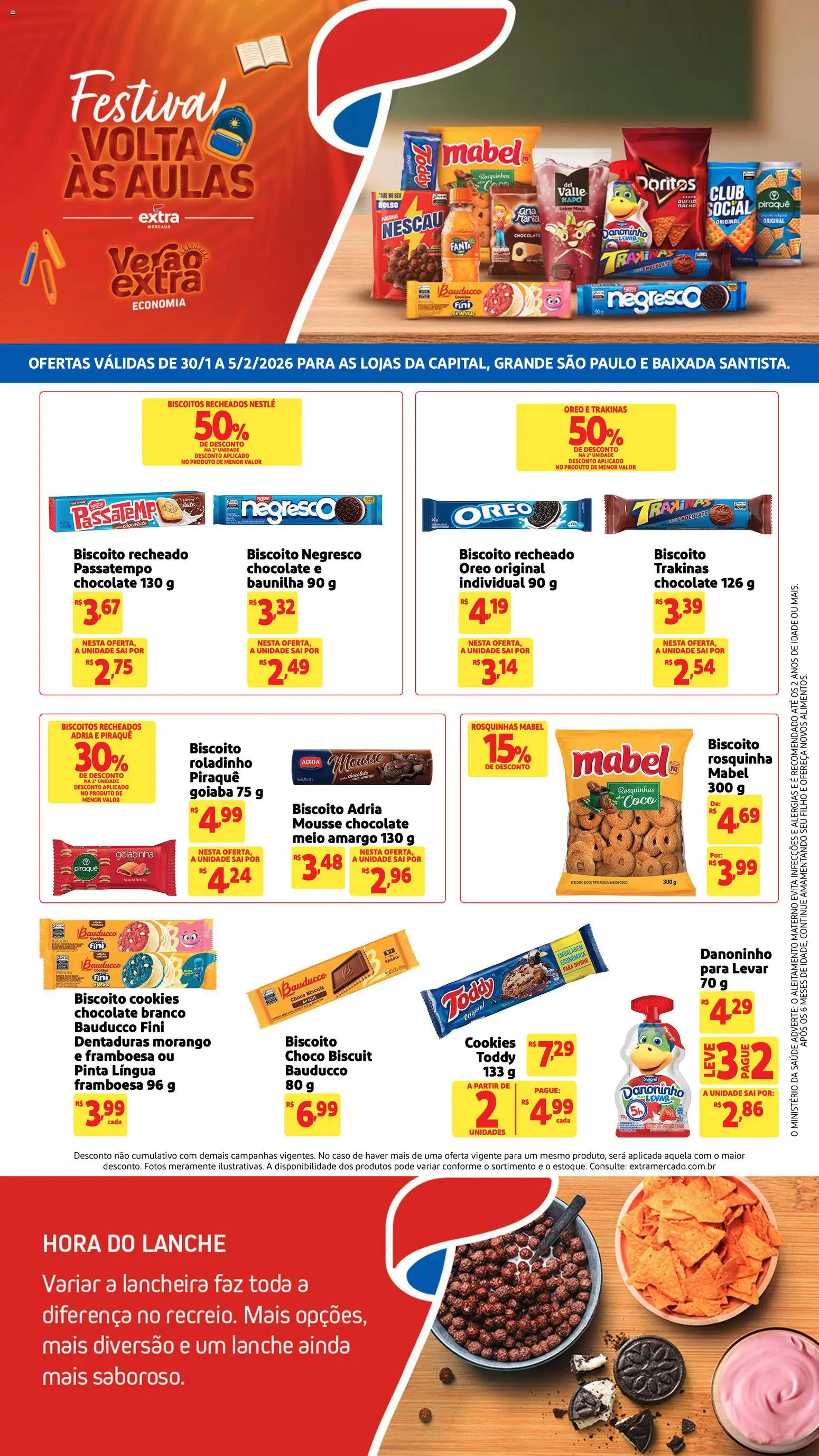 Pré-Visualização do folheto "Ofertas Voltas às Aulas" da loja Extra válido a partir de 30/01/2026