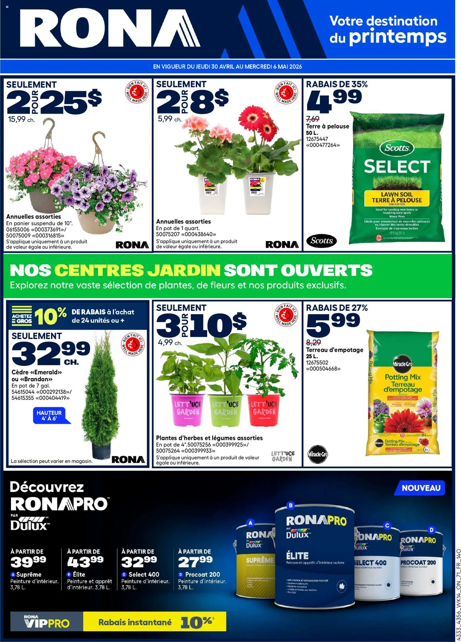 Preview of leaflet Rona circulaire from shop Rona is valid from Apr 30, 2026