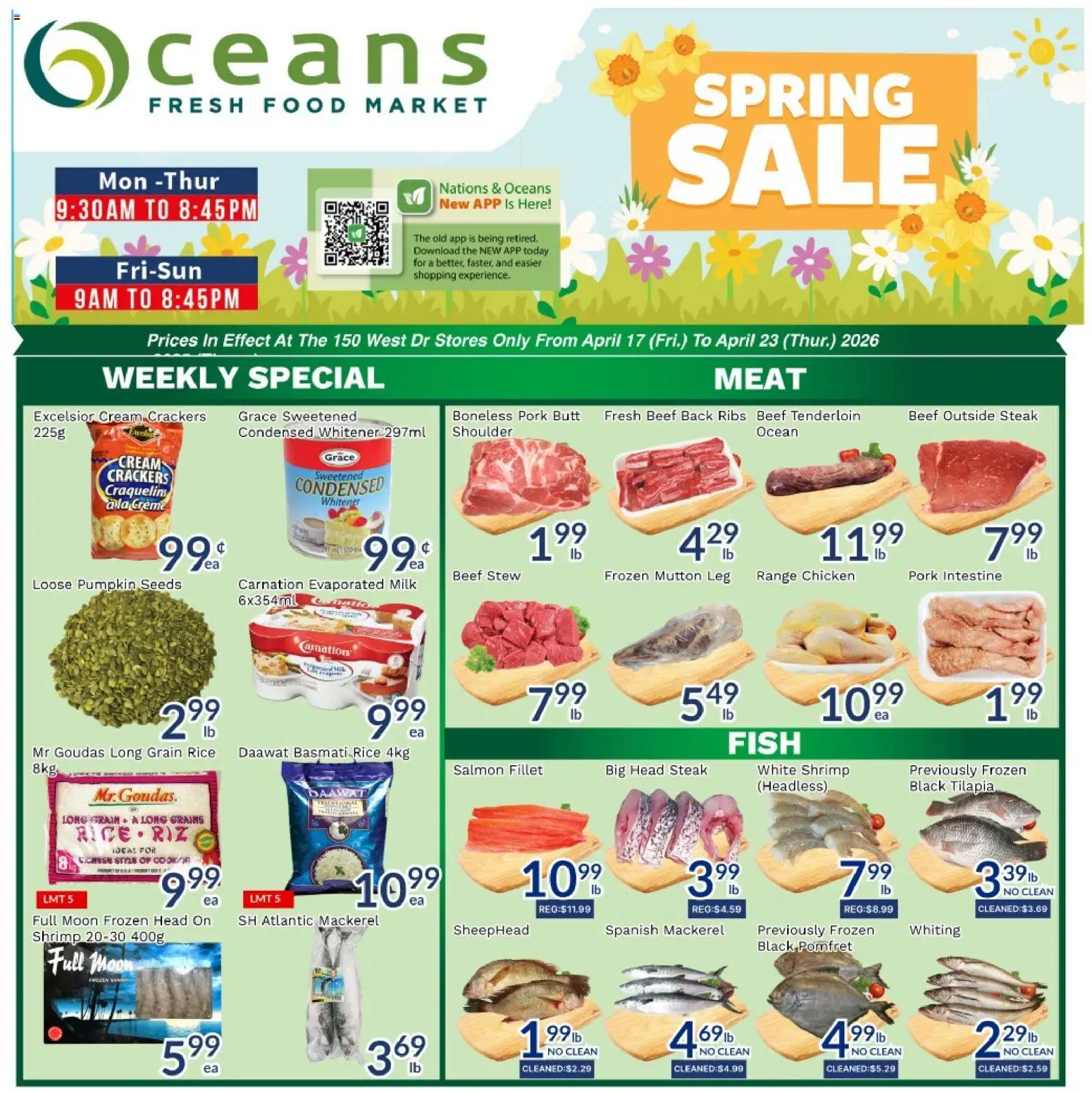 Preview of leaflet Oceans weekly flyer / circulaire from shop Oceans is valid from Apr 17, 2026