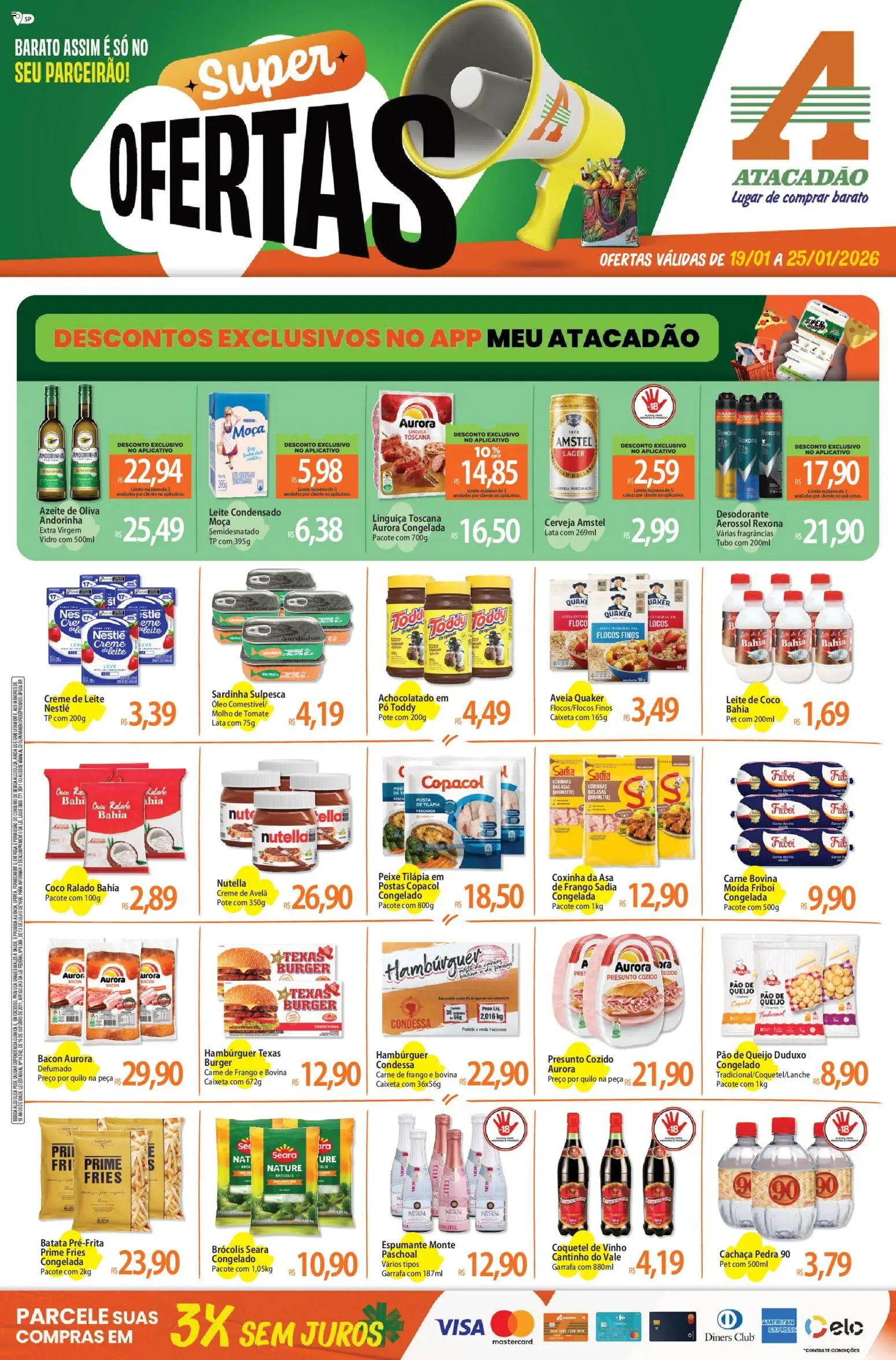 Pré-Visualização do folheto "Ofertas - SP" da loja Atacadão válido a partir de 19/01/2026