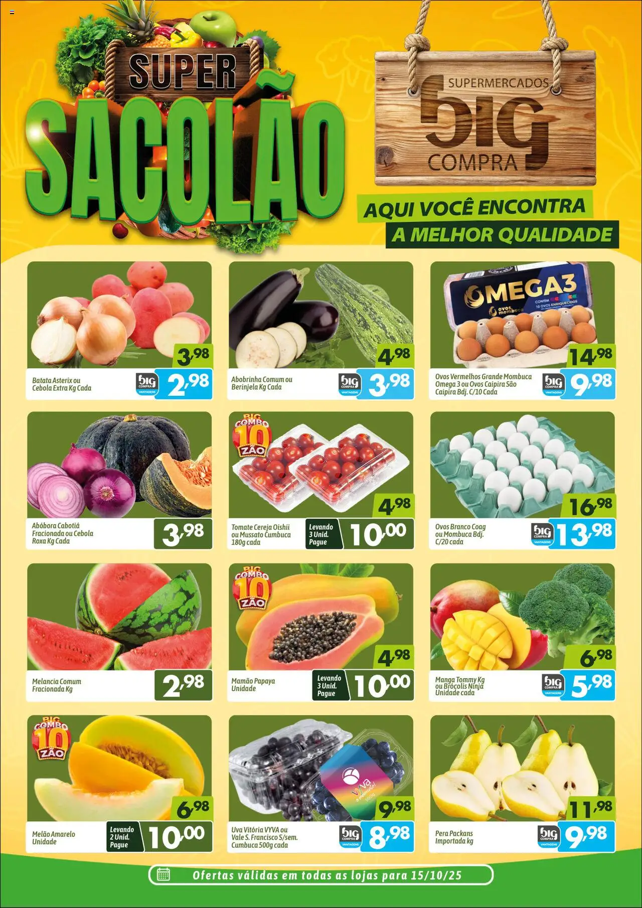 Big Compra folheto "Ofertas Sacolão" válido a partir de 15/10/2025 - número de página 1