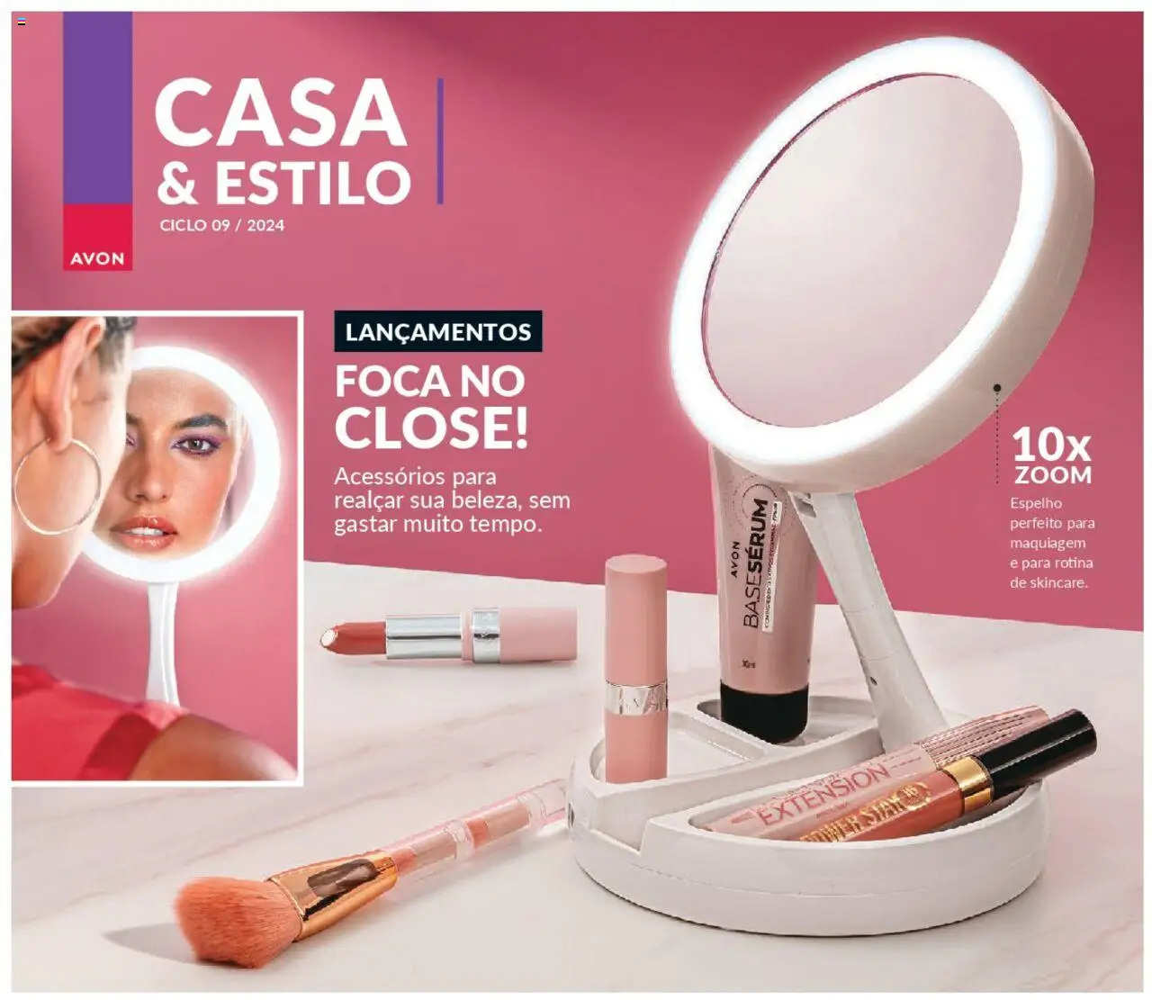 Avon folheto "Campanha 09: Casa & Estilo" válido a partir de 16/05/2025 - número de página 1 - Maquiagem, Espelho