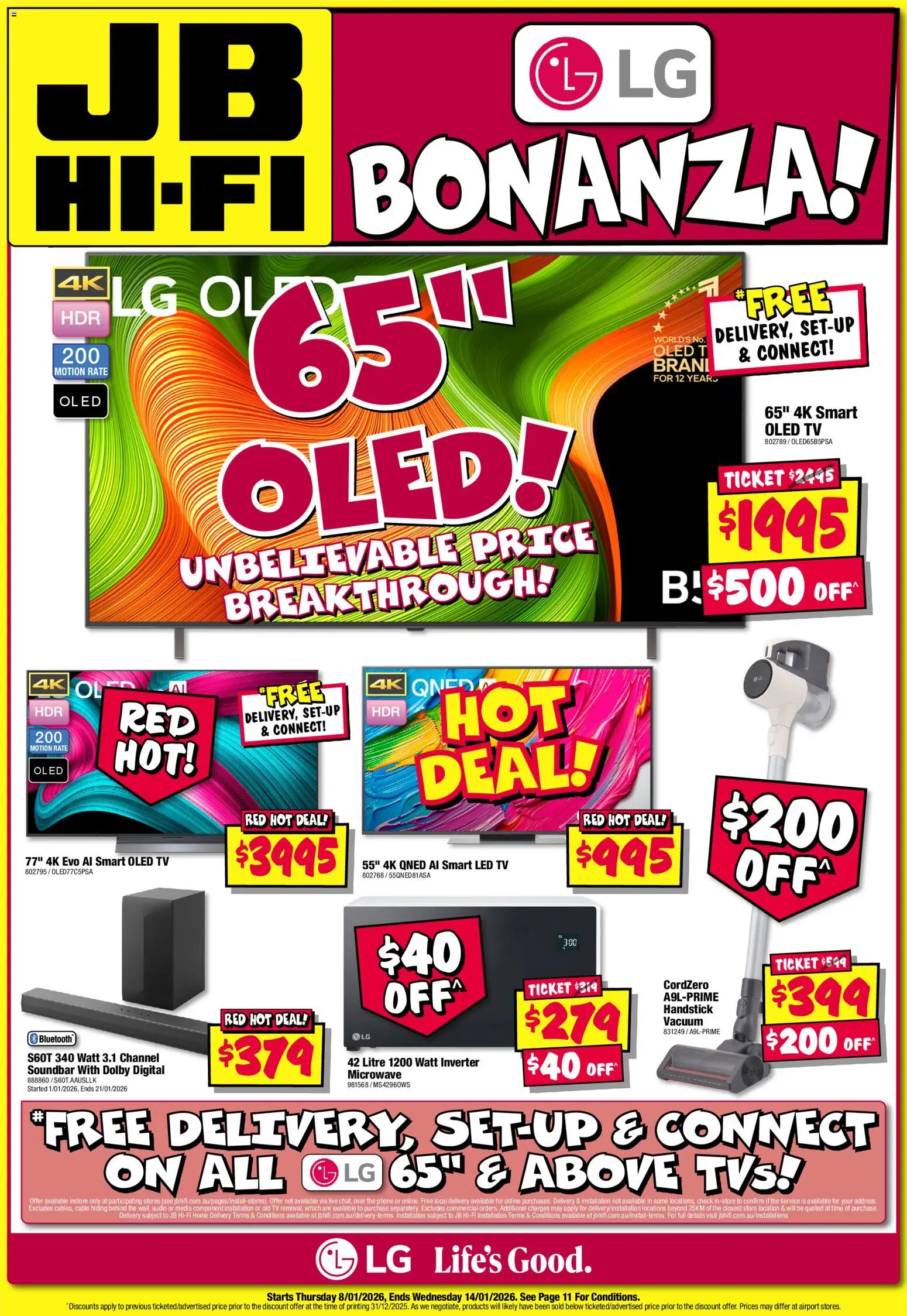 Preview of catalogue LG Bonanza from shop JB Hi-Fi valid 08/01/2026