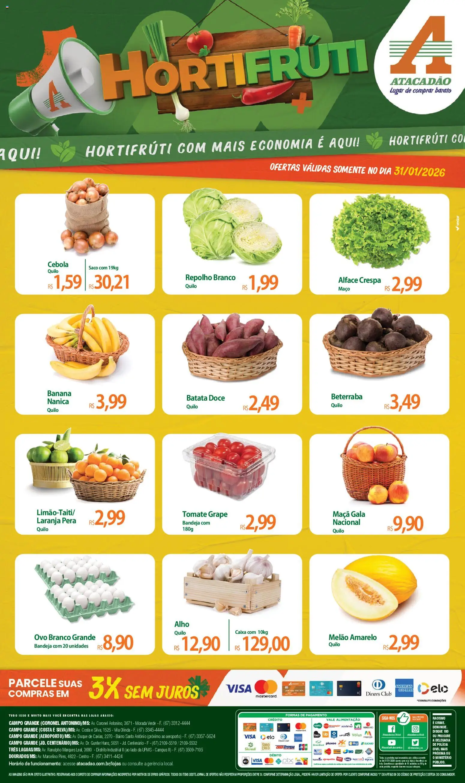 Pré-Visualização do folheto "Ofertas - MS" da loja Atacadão válido a partir de 31/01/2026