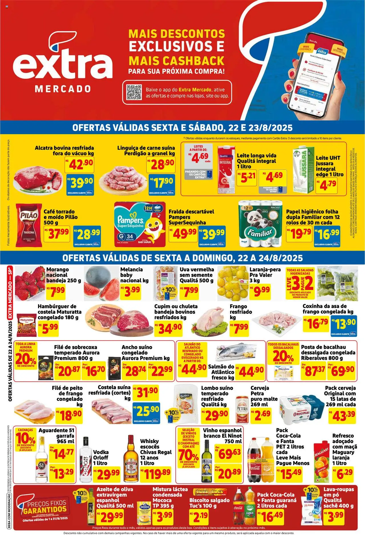 Extra folheto "Ofertas de Mercado Fim de Semana" válido a partir de 22/08/2025 - número de página 1