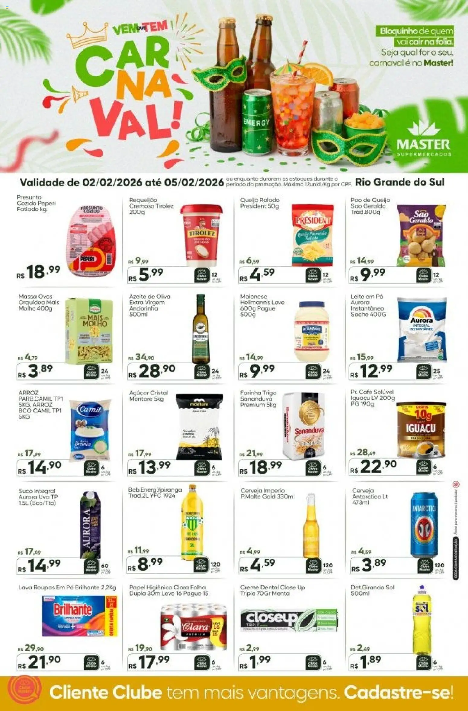 Pré-Visualização do folheto "Ofertas - RS" da loja Master válido a partir de 02/02/2026