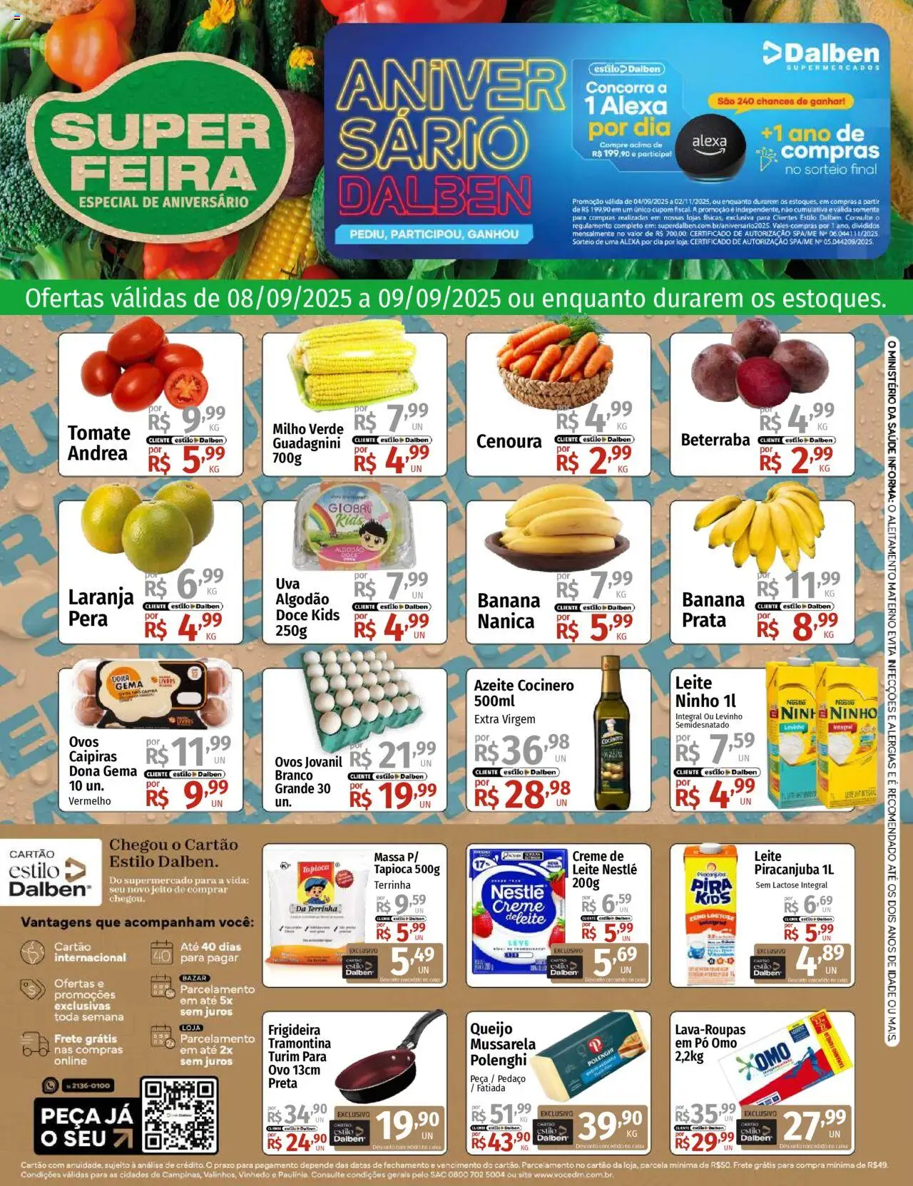 Supermercado Dalben folheto "Ofertas Super Feira" válido a partir de 08/09/2025 - número de página 1