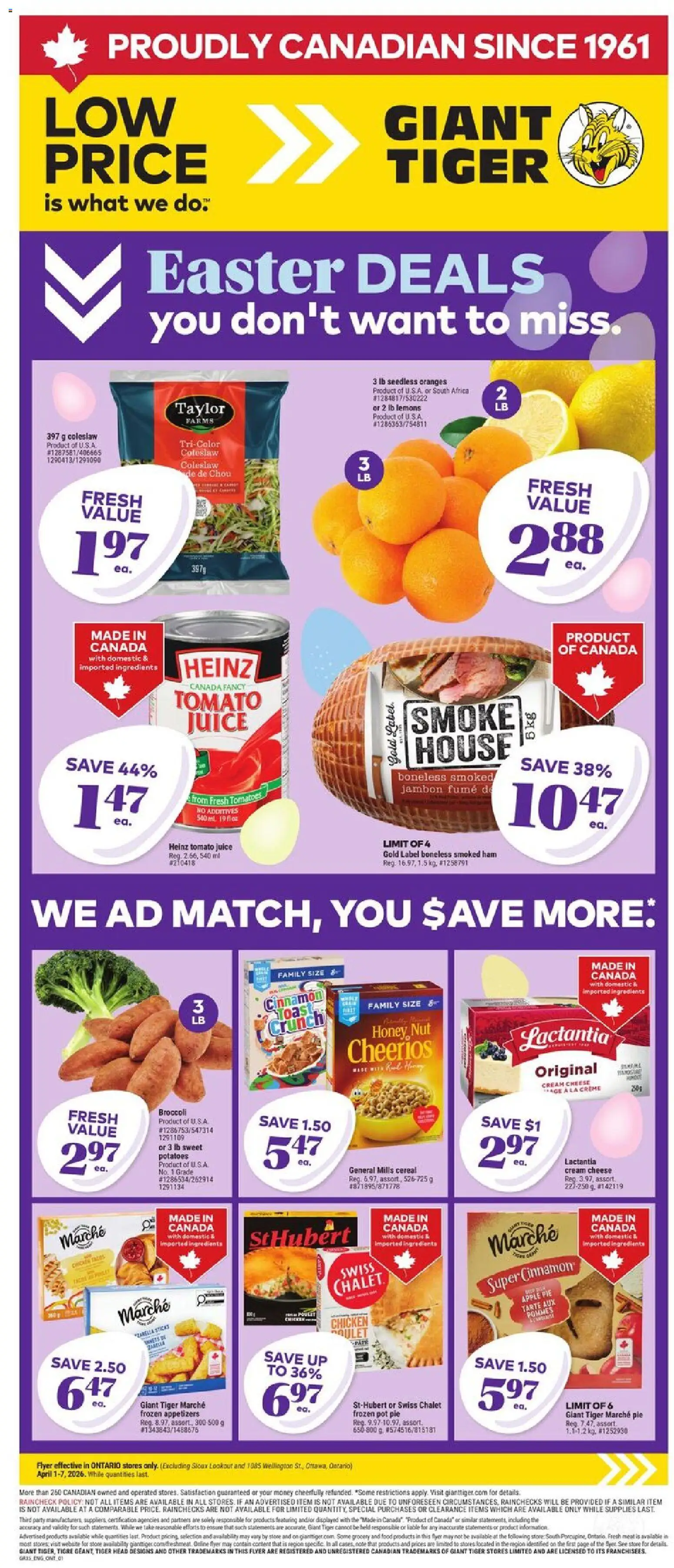 Preview of leaflet Weekly Flyer from shop Giant Tiger is valid from Apr 01, 2026