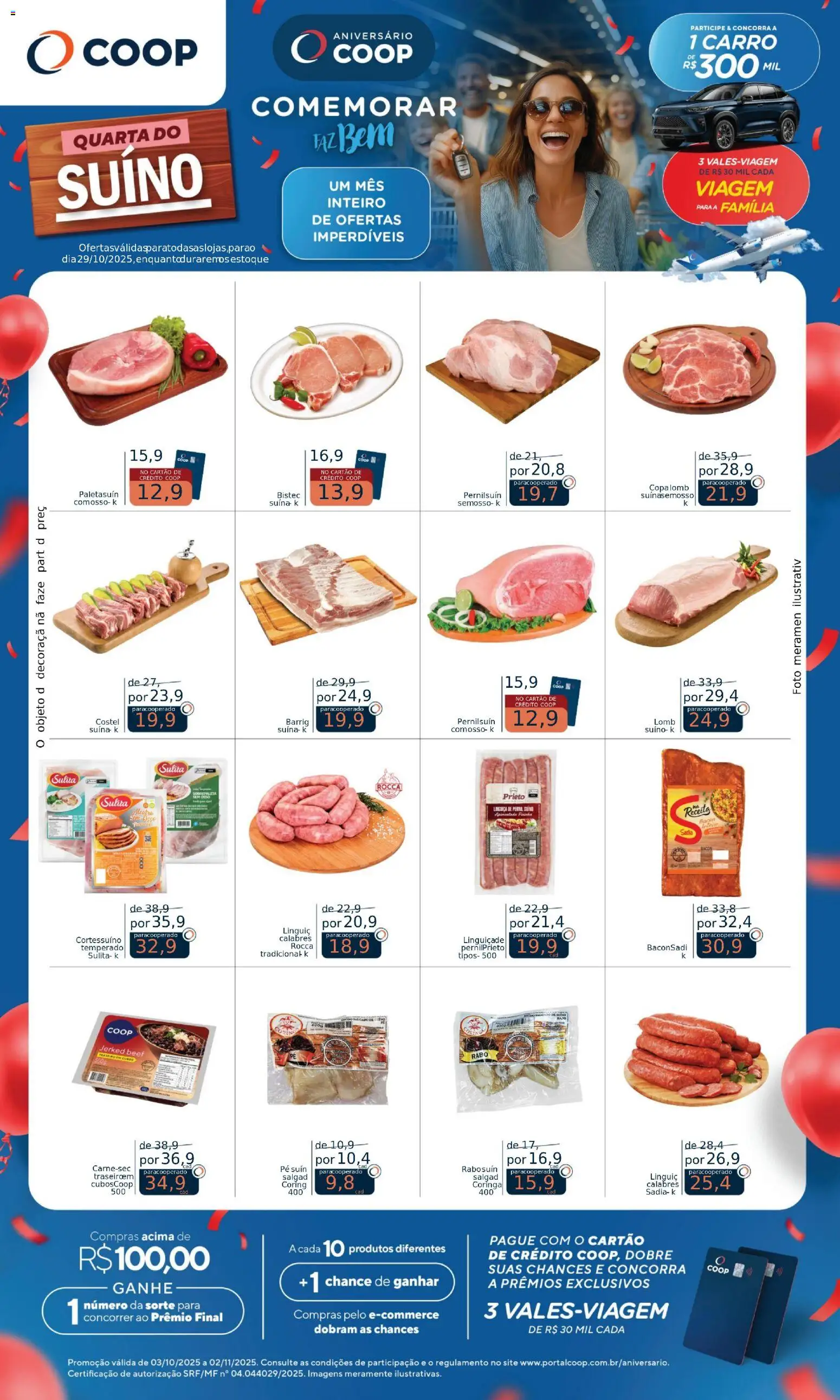 Pré-Visualização do folheto "Ofertas Quarta do Suíno" da loja Coop válido a partir de 29/10/2025