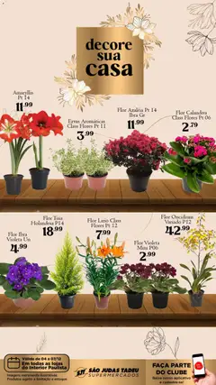 Pré-Visualização do folheto "Ofertas Flores" da loja São Judas Tadeu válido a partir de 04/12/2025
