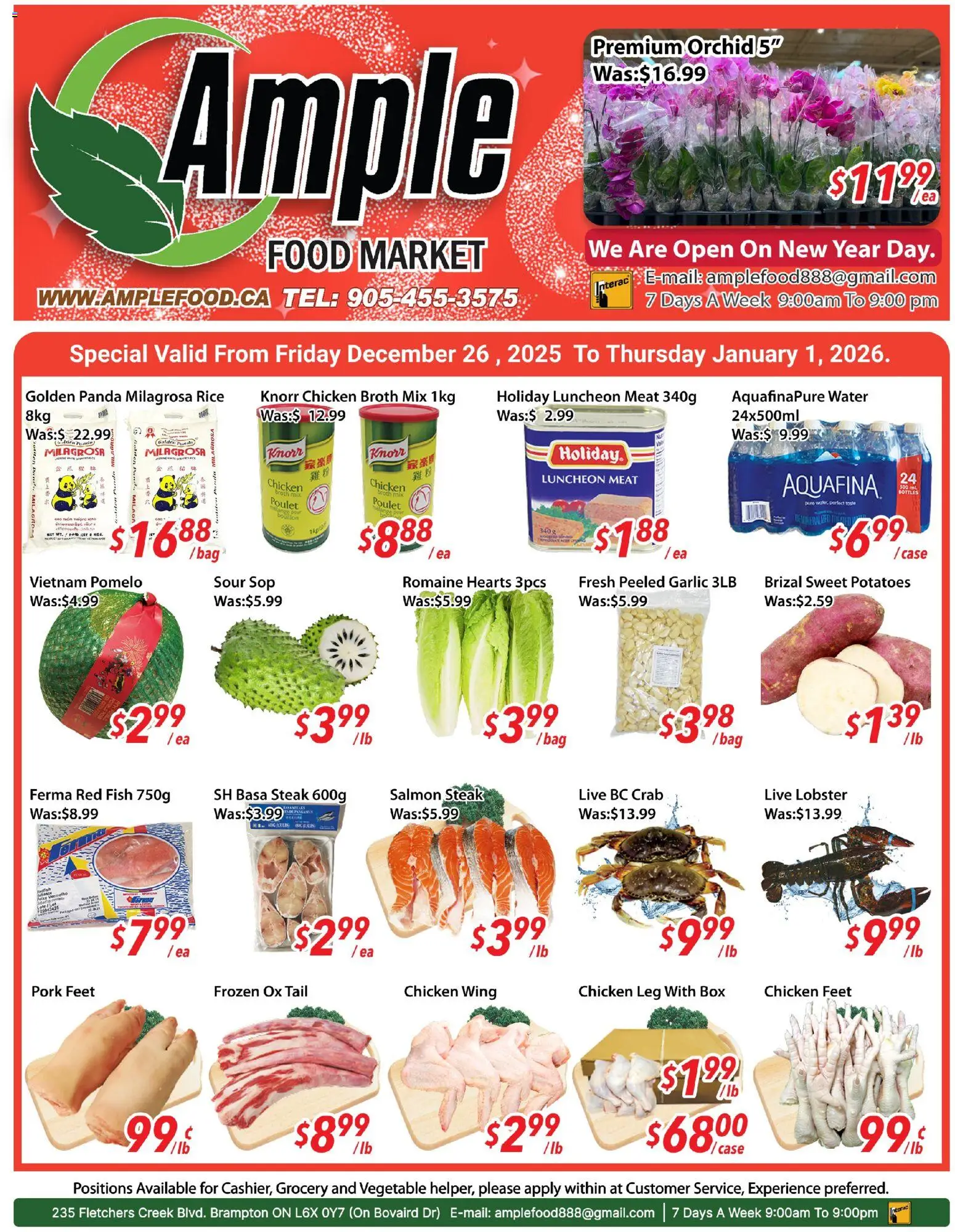 Preview of leaflet Weekly flyer / circulaire from shop Ample Food Market is valid from Dec 26, 2025