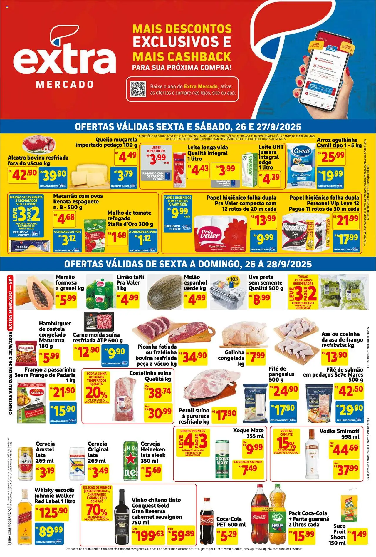 Extra folheto "Ofertas de Mercado Fim de Semana" válido a partir de 26/09/2025 - número de página 1